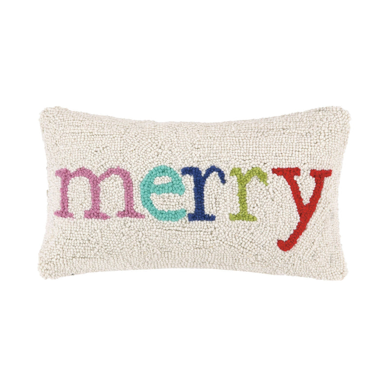 Merry Multi Christmas Hook Pillow