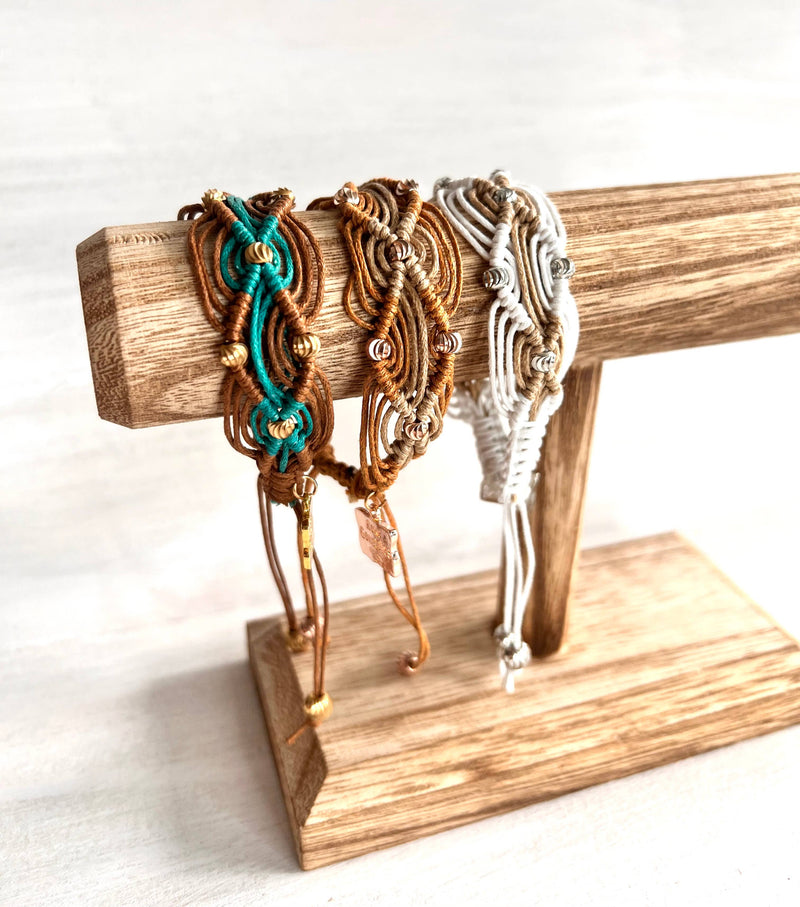 Gigi: Macrame String Bracelet Set of 3-Rodeo