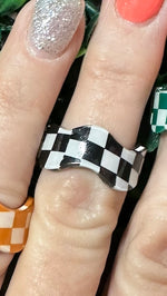 Checkered Acrylic Rings