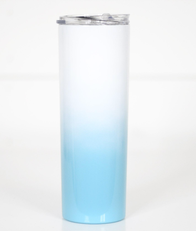 Blue Ombre Tall Travel Cup