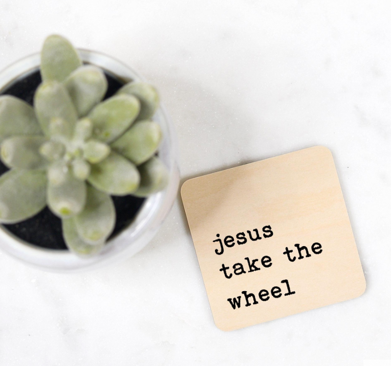 Jesus Take the Wheel Magnet