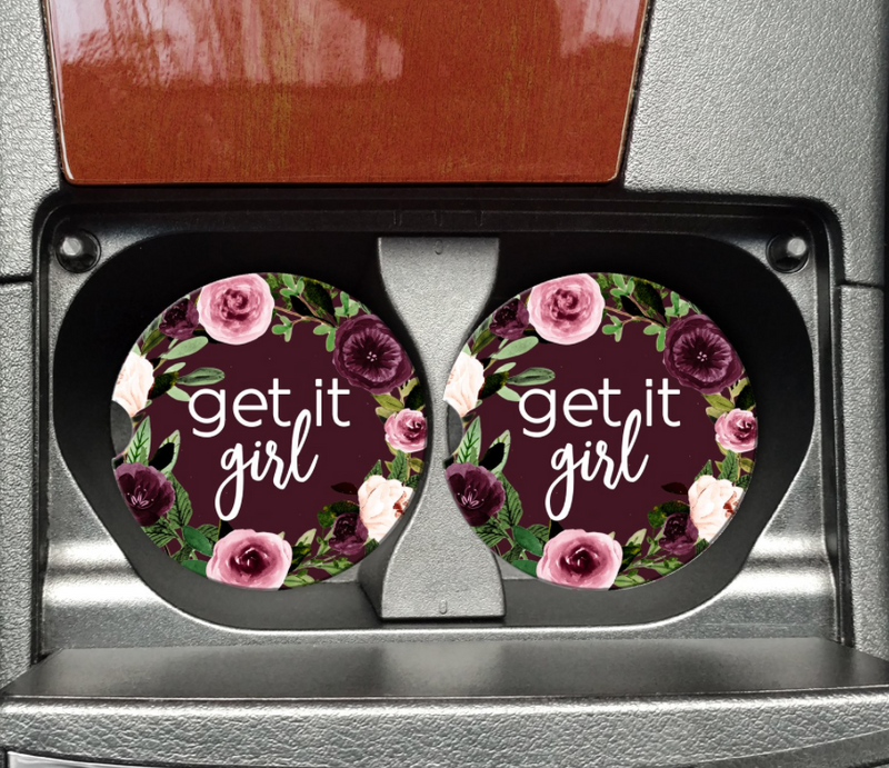 Get It Girl Car Coaster