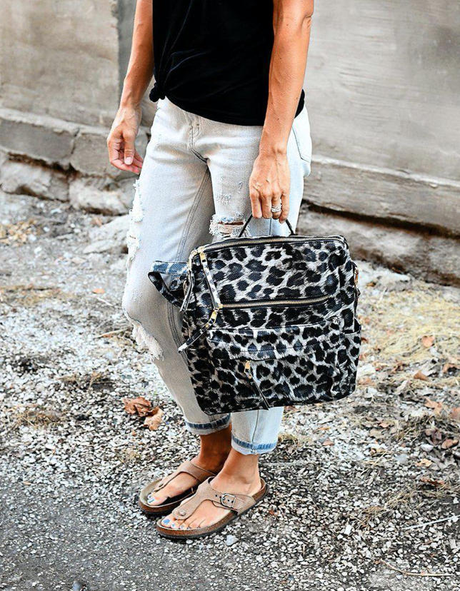 Julia Leopard Convertible Bag