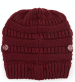 CC Beanie Hat w/Buttons for Mask