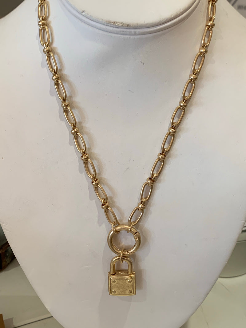 Lock It up Chain Necklace