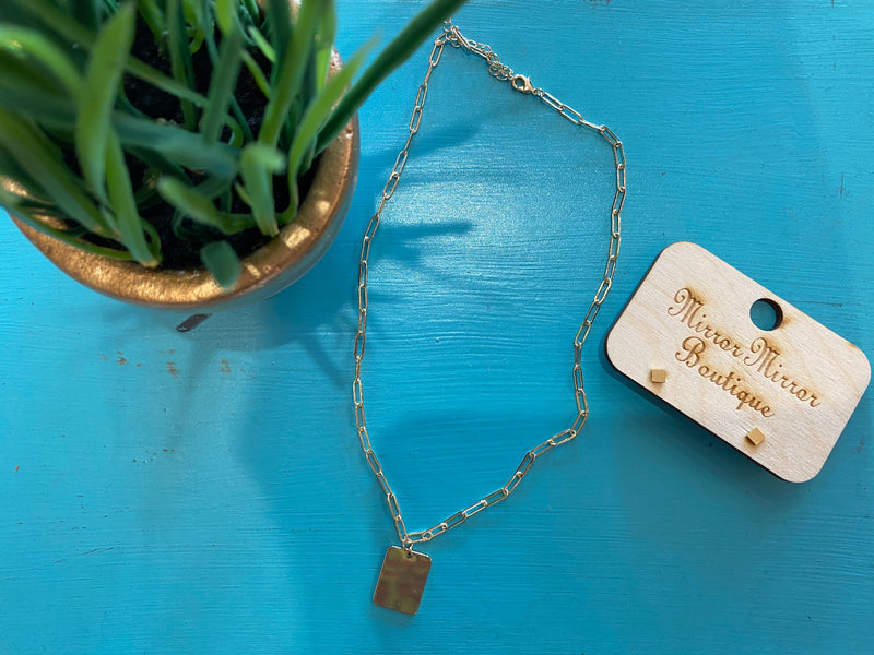 Gold Card Necklace